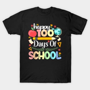 Happy 100 Days Of School 100 Days Of School Teacher T-Shirt